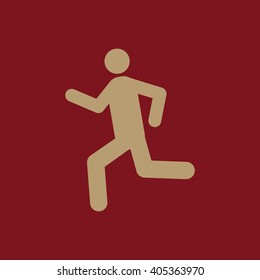The man running icon. Run symbol. Flat Vector illustration