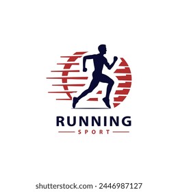 hombre running hombre icono para diseño de logotipo deportivo