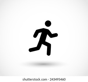 Man Running Icon Vector Stock Vector (Royalty Free) 243495460