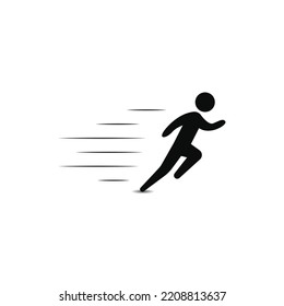 Man running icon vector graphics