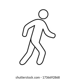 man running icon vector illustration eps10. Isolated badge athlete flat design for website or app - stock graphics