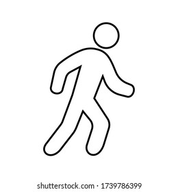 man ejecutando la ilustración del vector de icono eps10. Diseño plano de atleta de insignia aislada para sitio web o aplicación - gráficos de stock