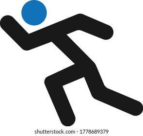 Ilustración del vector de icono en ejecución