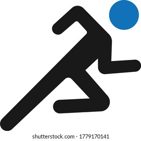Man running icon vector illustration