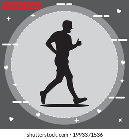 man running icon vector illustration. eps 10