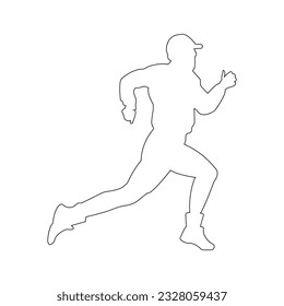 man running icon vector illustration design