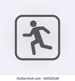 Man running icon . Vector illustration