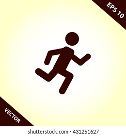 man running icon. man running vector illustration