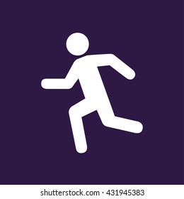 Man running icon . Vector illustration