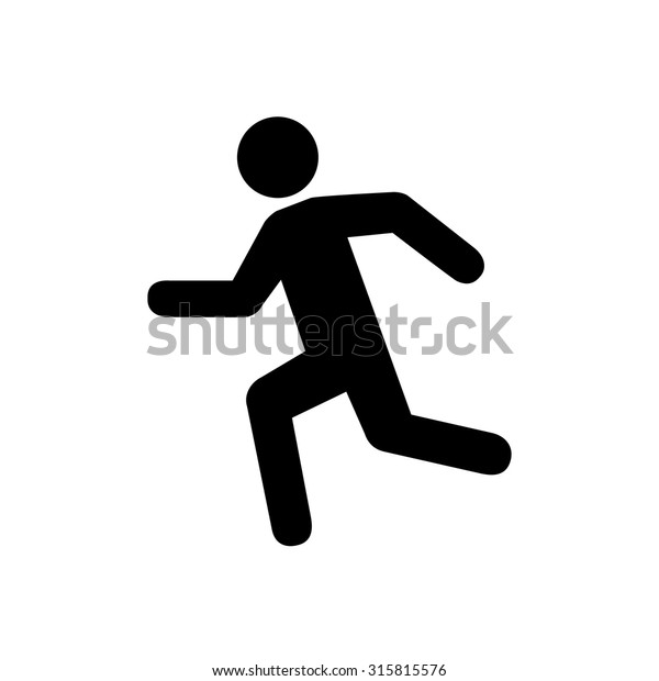 Man Running Icon Vector Illustration Stock Vector (Royalty Free ...