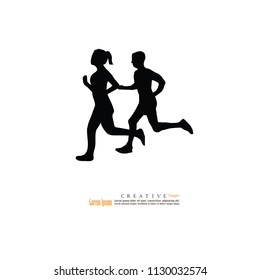 man running icon. vector illustration.eps10.