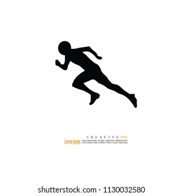 man running icon. vector illustration.eps10.