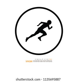 man running icon. vector illustration.eps10.