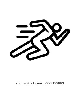 man running icon. Vector isolated illustration