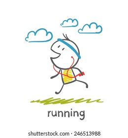man running illustration
