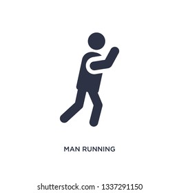 man running isolated icon. Simple element illustration from behavior concept. man running editable logo symbol design on white background. Can be use for web and mobile.