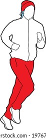 Man is running or jogging sport