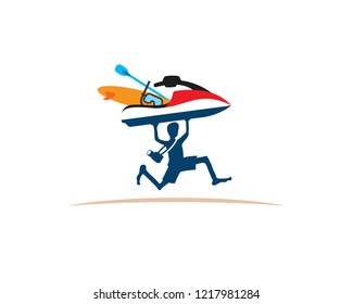 man running lifting speedboat surfboard diving google