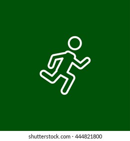 man running line icon