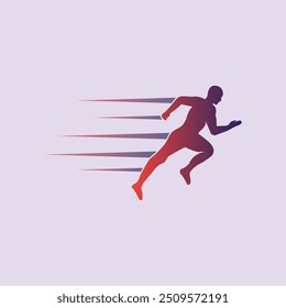 A Man Running Logo Design , Vector Design