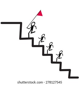 man running on graph