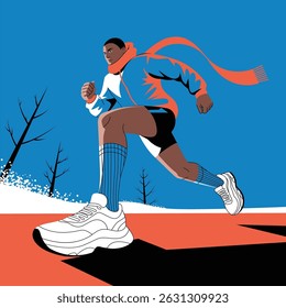 A man running on a track