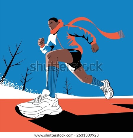 A man running on a track