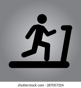 Man Running on a Treadmill