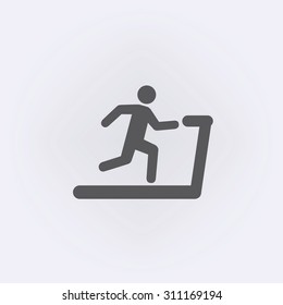 Man Running on a Treadmill