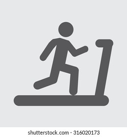 Man Running on a Treadmill