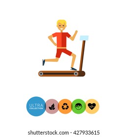 Man running on treadmill