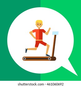 Man running on treadmill