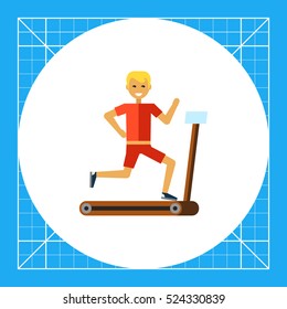 Man running on treadmill