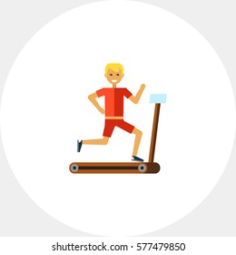 Man running on treadmill