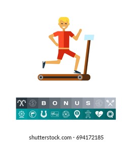 Man running on treadmill