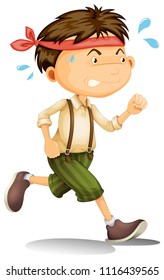 A Man Running on White Background illustration
