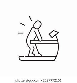 man running physical therapy icon sign vector
