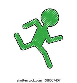 Man running pictogram