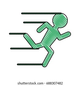 Man running pictogram