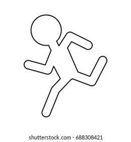 Man running pictogram