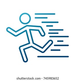 Man running pictogram