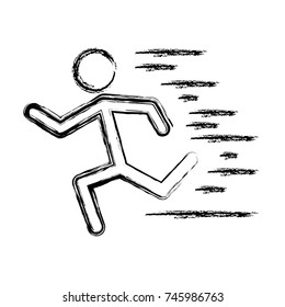 Man running pictogram