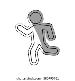 Man running pictogram icon vector illustration graphic design