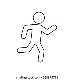 Man running pictogram icon vector illustration graphic design