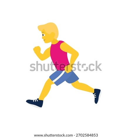 man running run runner men male person sports exercise emoji symbol sign icon vector illustration isolated flat run club