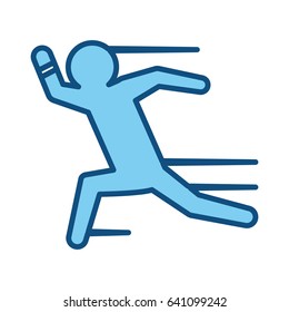 man running silhouette