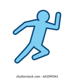 man running silhouette