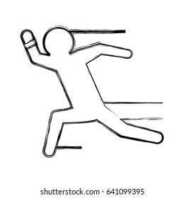 man running silhouette