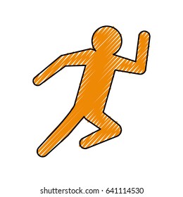 man running silhouette