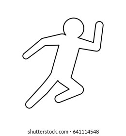 man running silhouette